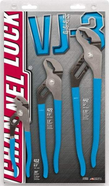 Channellock - 3 Piece Tongue & Groove Plier Set - Comes in Display Card - Best Tool & Supply