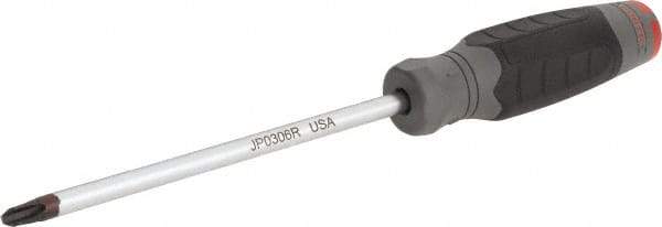 Proto - #3, 10-1/2" OAL, Standard Phillips Screwdriver - 6" Blade Length, Round Shank, Ergonomic Handle - Best Tool & Supply