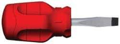 Proto - 83mm OAL Keystone Slotted Screwdriver - 38mm Blade Length, Round Shank, Ergonomic Handle - Best Tool & Supply