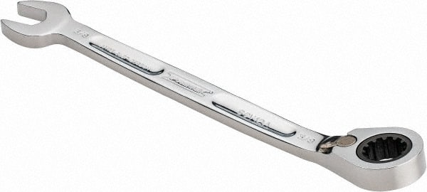 Combination Wrench: 5-29/32'' OAL, Steel, Chrome-Plated