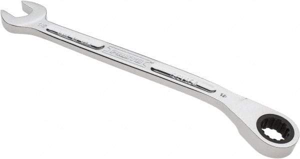 Proto - 1/2" 12 Point Combination Wrench - 15° Head Angle, 7-29/32" OAL, Steel, Chrome Finish - Best Tool & Supply