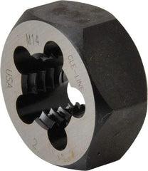 Cle-Line - M14x2.00 Thread, 1-1/16" Hex, Right Hand Thread, Hex Rethreading Die - Carbon Steel, Series 0650M - Exact Industrial Supply