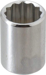 Proto - 19/32", 3/8" Drive, Standard Hand Socket - 12 Points, 1-1/8" OAL, Alloy Steel, Chrome Finish - Best Tool & Supply