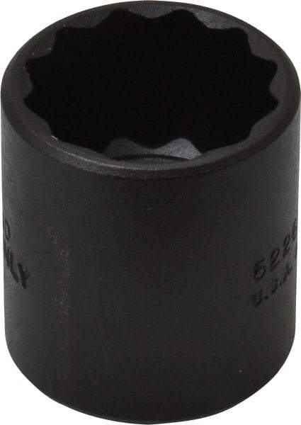 Proto - 13/16", 3/8" Drive, Standard Hand Socket - 12 Points, 1-7/16" OAL, Alloy Steel, Black Finish - Best Tool & Supply