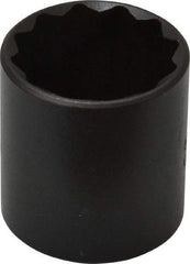 Proto - 1", 3/8" Drive, Standard Hand Socket - 12 Points, 1-11/16" OAL, Alloy Steel, Black Finish - Best Tool & Supply