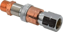 Value Collection - 9/16" Thread, RH Oxygen & LH Fuel Pair Hose to Hose Quick Connector - 3/8" ID, 9/16 NPTF - Best Tool & Supply