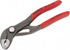 Knipex - 5" OAL, 1" Max Capacity, 20mm Jaw Length, 13 Position Box Joint Tongue & Groove Pliers - Self Grip V-Jaws, Plier Head, Nonslip Plastic Handles - Best Tool & Supply