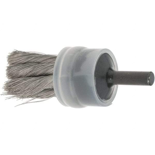 Osborn - 3/4" Brush Diam, Knotted, End Brush - 1/4" Diam Shank, 20,000 Max RPM - Best Tool & Supply