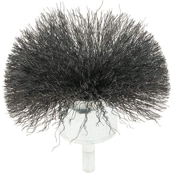 Osborn - 3" Brush Diam, Crimped, End Brush - 1/4" Diam Shank, 15,000 Max RPM - Best Tool & Supply