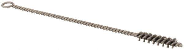 Osborn - 3/8" Diam Helical Stainless Steel Tube Brush - Single Spiral, 0.006" Filament Diam, 1-1/2" Brush Length, 8" OAL, 0.168" Diam Shank - Best Tool & Supply