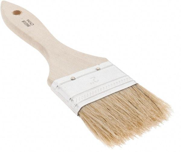 Osborn - 2" Flat Hog Chip Brush - 1-1/2" Bristle Length, 5" Wood Dowel Handle - Best Tool & Supply