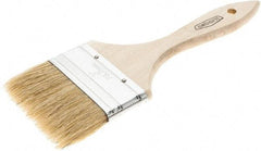 Osborn - 3" Flat Hog Chip Brush - 1-1/2" Bristle Length, 5-1/4" Wood Dowel Handle - Best Tool & Supply