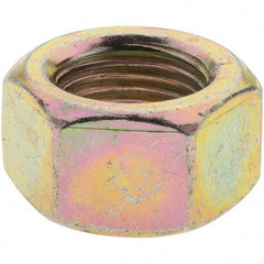 Value Collection - 5/8-18 UNF Steel Right Hand Hex Nut - 15/16" Across Flats, 35/64" High, Zinc Yellow Dichromate Finish - Best Tool & Supply