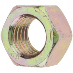 Value Collection - 5/8-11 UNC Steel Right Hand Hex Nut - 15/16" Across Flats, 35/64" High, Zinc Yellow Dichromate Finish - Best Tool & Supply