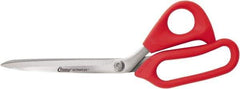 Clauss - 7" LOC, 10" OAL Stainless Steel Straight Shears - Rubber Straight Handle, For Paper, Fabric - Best Tool & Supply