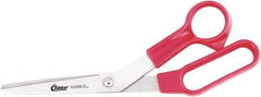 Clauss - 5" LOC, 8-1/2" OAL Stainless Steel Bent Shears - Plastic Offset Handle, For Paper, Fabric - Best Tool & Supply