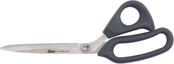 Clauss - 7" LOC, 10" OAL Titanium Shears - Flexible Plastic Bent Handle, For Paper, Fabric - Best Tool & Supply