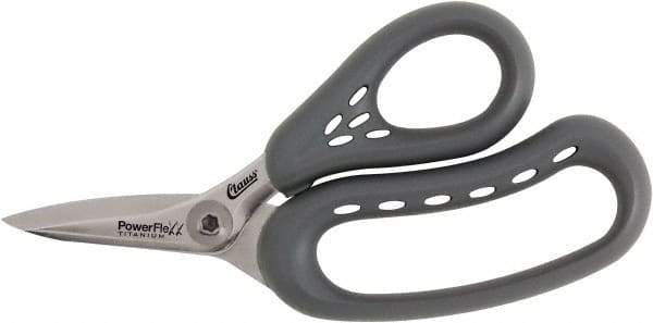 Clauss - 4" LOC, 7" OAL Titanium Shears - Plastic Handle, For Paper, Fabric - Best Tool & Supply