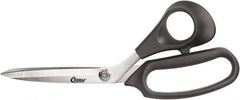 Clauss - 6" LOC, 9-1/2" OAL Stainless Steel Bent Shears - Plastic Offset Handle, For Paper, Fabric - Best Tool & Supply