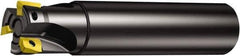 Sandvik Coromant - 1" Cut Diam, 15.7mm Max Depth of Cut, 1" Shank Diam, 8" OAL, Indexable Square Shoulder Ramping End Mill - R390-17.. Inserts, Cylindrical Shank, 90° Lead Angle, Through Coolant, Series CoroMill 390 - Best Tool & Supply