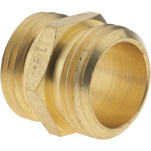 Value Collection - 3/4 Garden Hose Adapter - Brass, Male Hose to Male Hose Connector - Best Tool & Supply