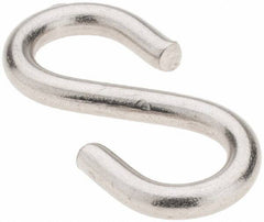 Value Collection - Stainless Steel S-Hook - 17 Lb Capacity, 0.114" Wire, 1-1/4" OAL - Best Tool & Supply