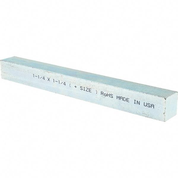 Value Collection - 12" Long x 1-1/2" High x 1-1/2" Wide, Zinc-Plated Oversized Key Stock - Cold Drawn Steel - Best Tool & Supply