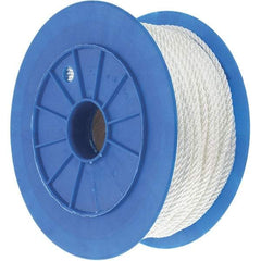 Value Collection - 600' Max Length Nylon Solid Braid Rope - 1/4" Diam, 124 Lb Capacity - Best Tool & Supply