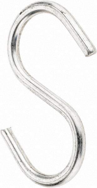 Value Collection - Carbon Steel Bright Zinc S-Hook - 0.148" Wire, 2-1/8" OAL - Best Tool & Supply