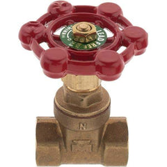 Value Collection - 1/4" Pipe, FNPT x FNPT Bronze Solid Wedge Gate Valve - 200 WOG, 125 WSP, For Use with Plumbing Application - Best Tool & Supply