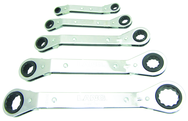 5 Piece - 12 Point - Offset Ratcheting Box Wrench Set - Best Tool & Supply