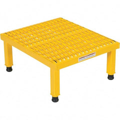 Vestil - 9" High x 19" Wide x 24" Deep, Yellow Step Stand - Steel, 500 Lb Capacity - Best Tool & Supply