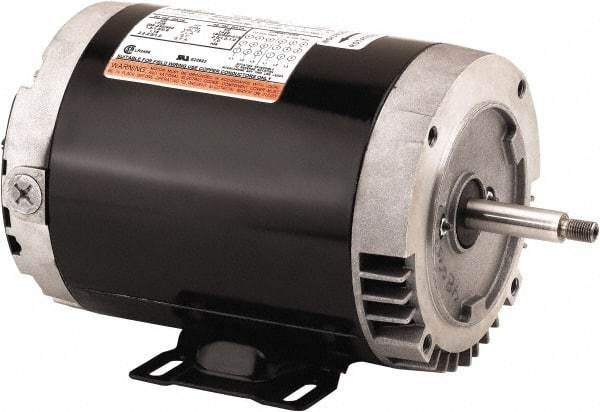 US Motors - 1/2 hp, ODP Enclosure, No Thermal Protection, 3,450 RPM, 575 Volt, 60 Hz, Three Phase Standard Efficient Motor - Size 56 Frame, C-Face Mount, 1 Speed, Ball Bearings, 0.9 Full Load Amps, B Class Insulation, CCW Lead End - Best Tool & Supply