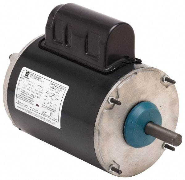 US Motors - 1/3 hp, TEAO Enclosure, Auto Thermal Protection, 1,075 RPM, 115 Volt, 60 Hz, Industrial Electric AC/DC Motor - Size 48 Frame, Stud Mount, 1 Speed, Ball Bearings, 5.2 Full Load Amps, B Class Insulation, CW Drive End - Best Tool & Supply