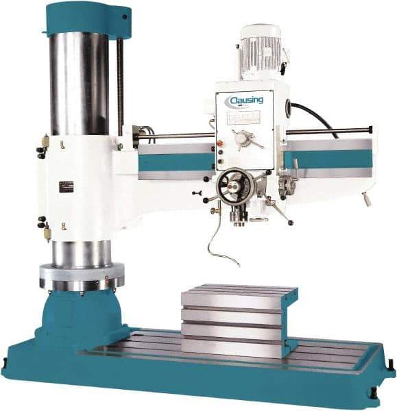 Clausing - 62.2" Swing, Geared Head Radial Arm Drill Press - 12 Speed, 7-1/2 hp, Three Phase - Best Tool & Supply