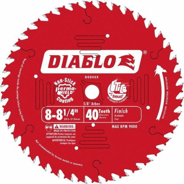 Freud - 8-1/4" Diam, 5/8" Arbor Hole Diam, 24 Tooth Wet & Dry Cut Saw Blade - Carbide-Tipped, Standard Round Arbor - Best Tool & Supply