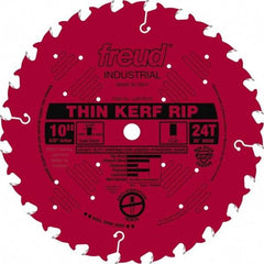 Freud - 10" Diam, 5/8" Arbor Hole Diam, 24 Tooth Wet & Dry Cut Saw Blade - Carbide-Tipped, Standard Round Arbor - Best Tool & Supply