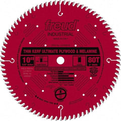 Freud - 10" Diam, 5/8" Arbor Hole Diam, 80 Tooth Wet & Dry Cut Saw Blade - Carbide-Tipped, Standard Round Arbor - Best Tool & Supply