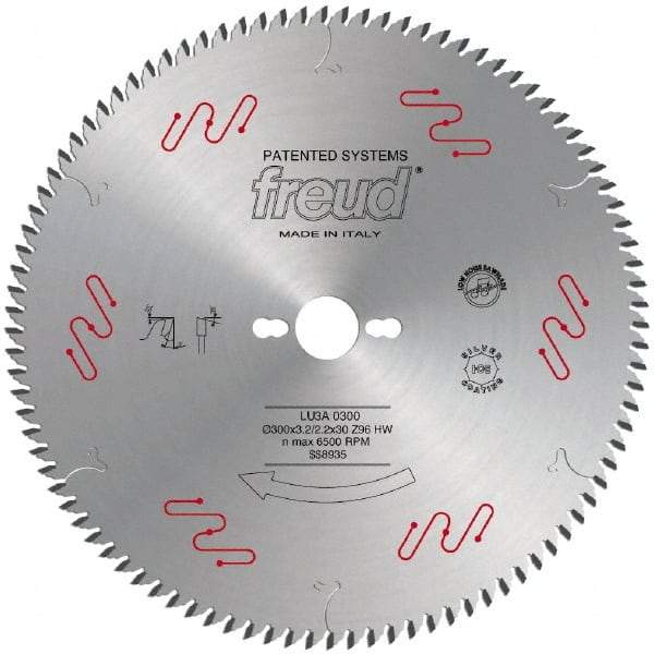 Freud - 250mm Diam, 30mm Arbor Hole Diam, 80 Tooth Wet & Dry Cut Saw Blade - Carbide-Tipped, Standard Round Arbor - Best Tool & Supply