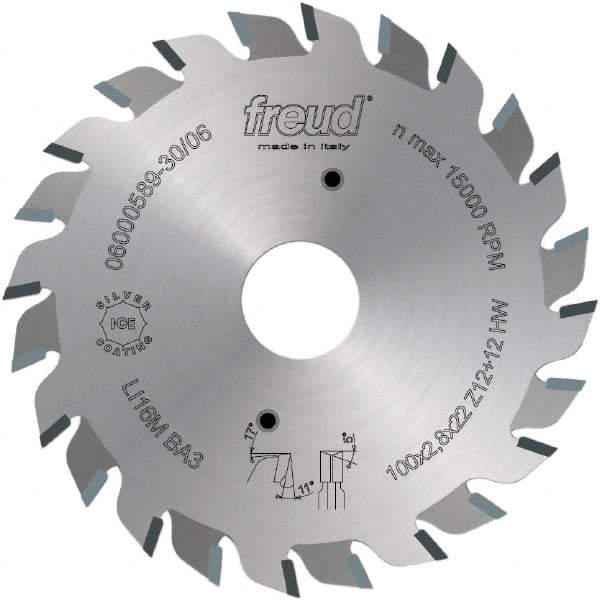 Freud - 120mm Diam, 22mm Arbor Hole Diam, Wet & Dry Cut Saw Blade - Carbide-Tipped, Standard Round Arbor - Best Tool & Supply