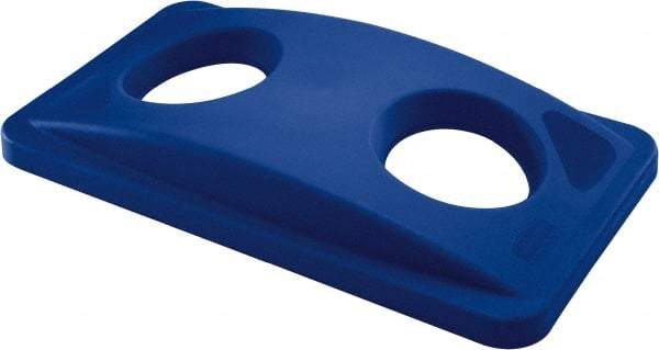 Rubbermaid - Rectangle Lid for Use with Rectangular Recycle Containers - Blue, For Slim Jim Trash Cans - Best Tool & Supply