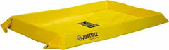 Justrite - 60 Gal Low Wall Berm - 4" High x 4' Wide x 6" Long - Best Tool & Supply