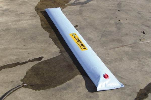 Justrite - 10' Long x 3/4' Wide, PVA Boom/Drain Dam - Light Blue, Use to Stop Contaminated Groundwater From Going Down the Drain - Best Tool & Supply