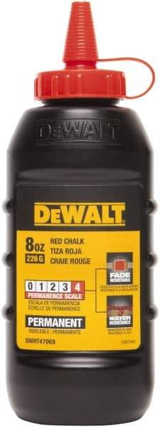 DeWALT - 8 oz Container Chalk Refill - Permanent Red - Best Tool & Supply