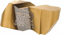 Hertel - 3094IR Grade HC120, 4.8mm Cutting Width Carbide Grooving Insert - 4.57mm Max Depth of Cut, Left Hand, 3/32" Corner Radius, TiN Finish - Best Tool & Supply