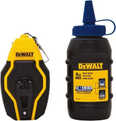 DeWALT - 30' Long Reel & Chalk Set - Blue, Includes 4 oz Blue Chalk - Best Tool & Supply