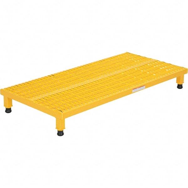 Vestil - 5" High x 24" Wide x 48" Deep, Yellow Step Stand - Steel, 500 Lb Capacity - Best Tool & Supply