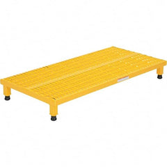 Vestil - 5" High x 24" Wide x 48" Deep, Yellow Step Stand - Steel, 500 Lb Capacity - Best Tool & Supply