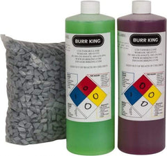 Burr King - Ceramic Carrier, Ceramic Abrasive, Polishing Tumbling Media - Triangle Shape - Best Tool & Supply