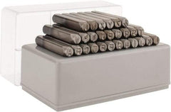 C.H. Hanson - 27 Piece, 1/4" Character Steel Stamp Set - Letters, Standard - Best Tool & Supply